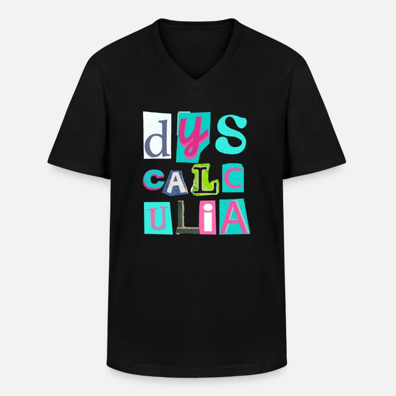 SPED Neurodiversity Dyscalculia - Männer-T-Shirt mit V-Ausschnitt - Schwarz