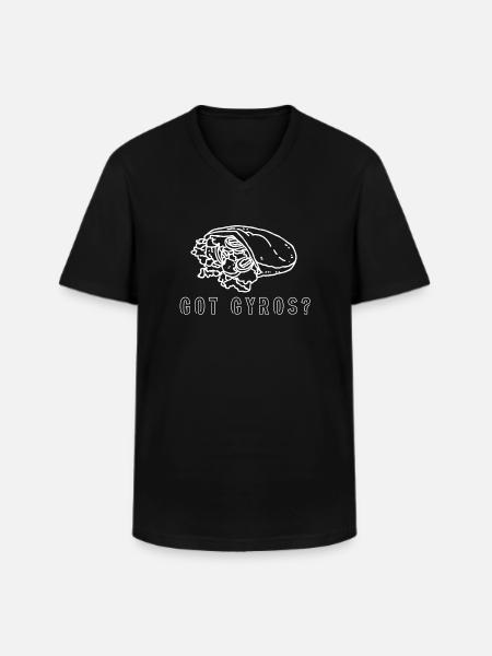 Got Gyros - Männer-T-Shirt mit V-Ausschnitt - Schwarz
