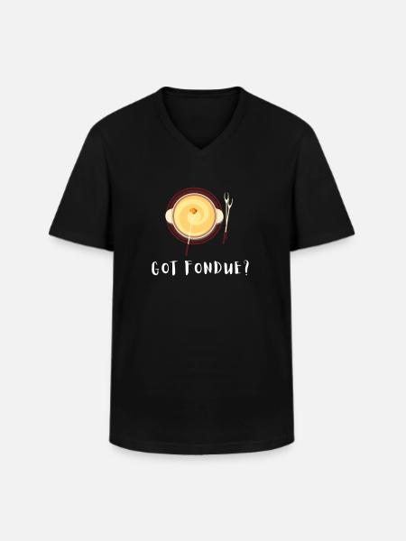 Swiss Cheese Fondue - Men's V-Neck T-Shirt - black