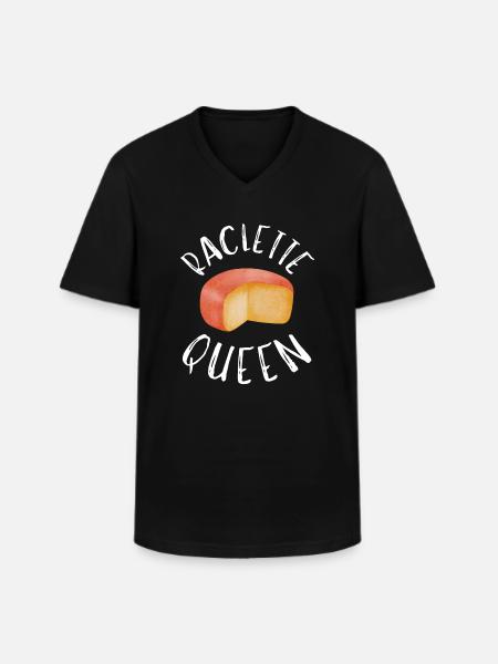 Swiss Cheese Fondue Raclette - Men's V-Neck T-Shirt - black