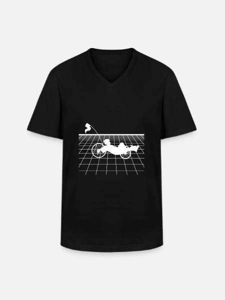 Recumbent Bike And Velomobile - Men's V-Neck T-Shirt - black