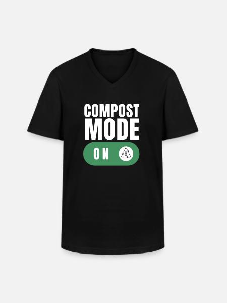 Compostez vos ennemis - T-shirt col V Homme - noir