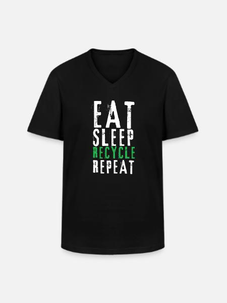 Recycle, I Love Recycling - Men's V-Neck T-Shirt - black