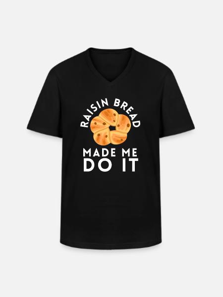 Baking Raisin Bread - Männer-T-Shirt mit V-Ausschnitt - Schwarz