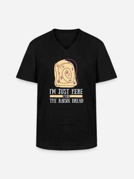 Baking Raisin Bread - Men's V-Neck T-Shirt - black