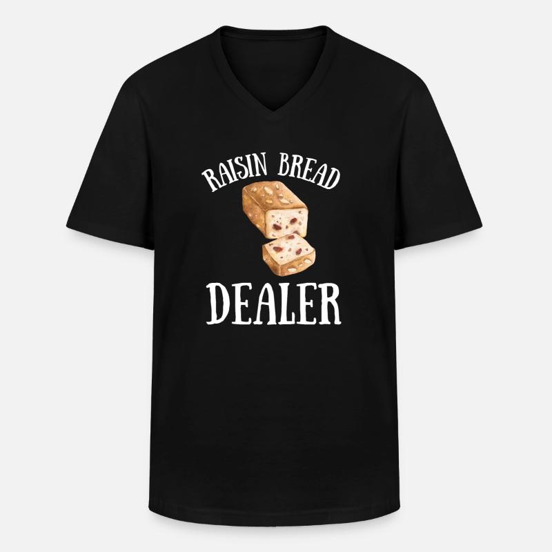 Baking Raisin Bread - Männer-T-Shirt mit V-Ausschnitt - Schwarz