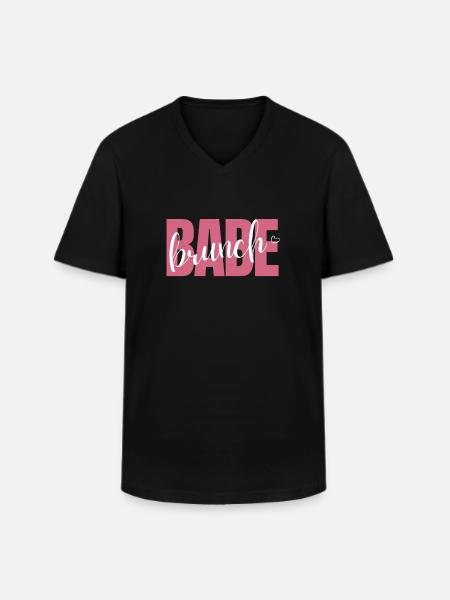 Babes Who Brunch Squat - Men's V-Neck T-Shirt - black