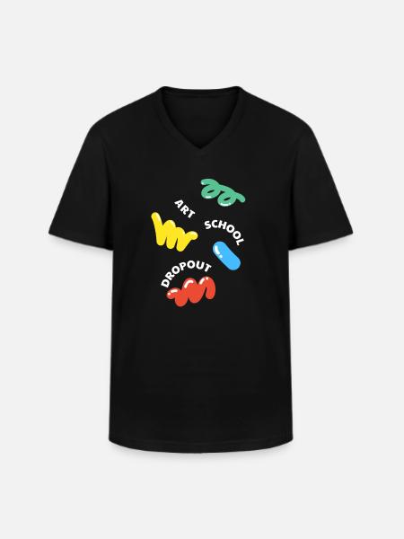 Art School Dropout - Men's V-Neck T-Shirt - black