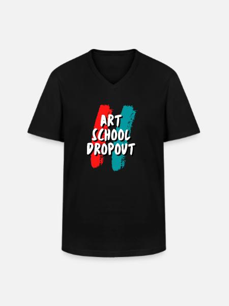 Art School Dropout - Men's V-Neck T-Shirt - black