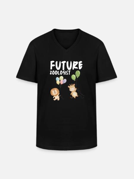 Future Zoologist Birthday Wildlife - Men's V-Neck T-Shirt - black
