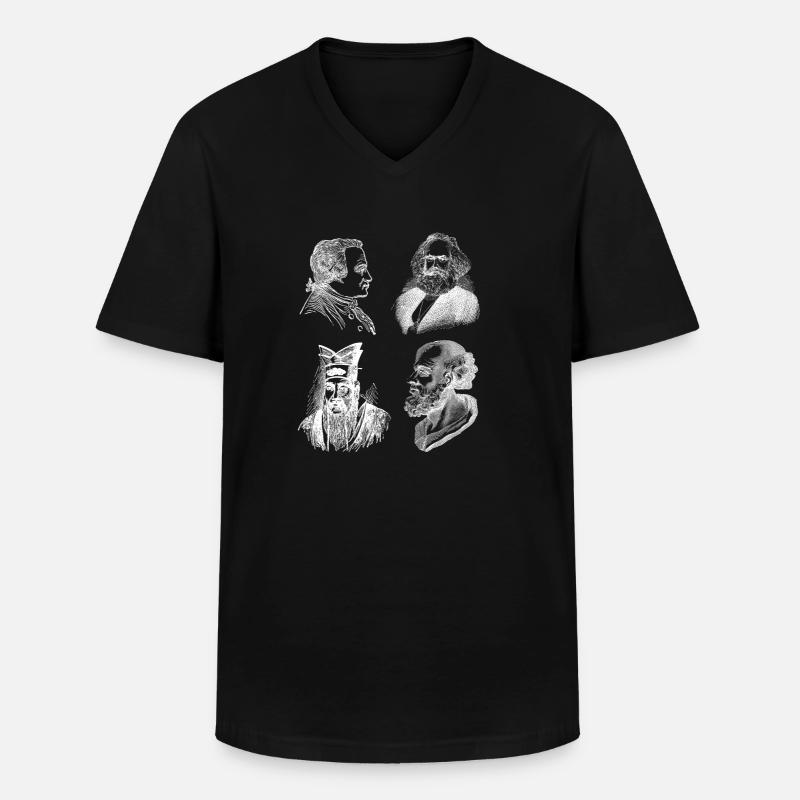Philosophical Debate Feeling Philoslothical - Men's V-Neck T-Shirt - black