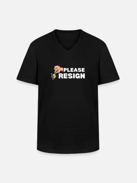 Chess Please Resign - Men's V-Neck T-Shirt - black