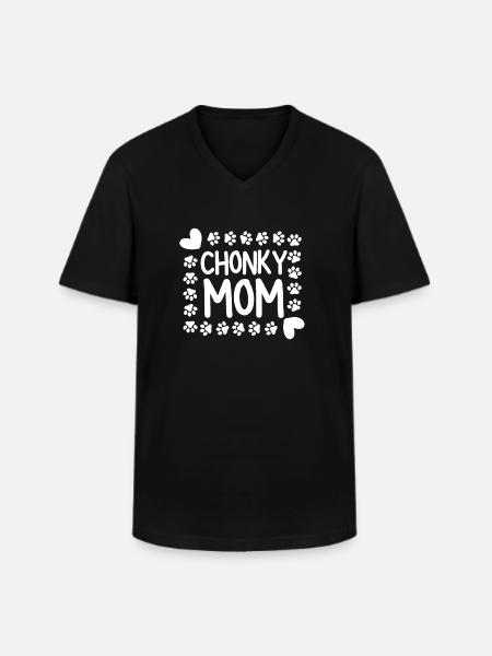 Chonk Cat Obesity - Men's V-Neck T-Shirt - black