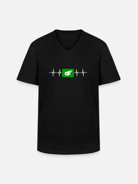 Japan Flag - Mie - Men's V-Neck T-Shirt - black