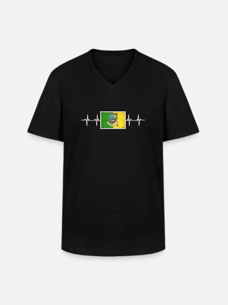 Irish Ireland Meath Flag - Men's V-Neck T-Shirt - black