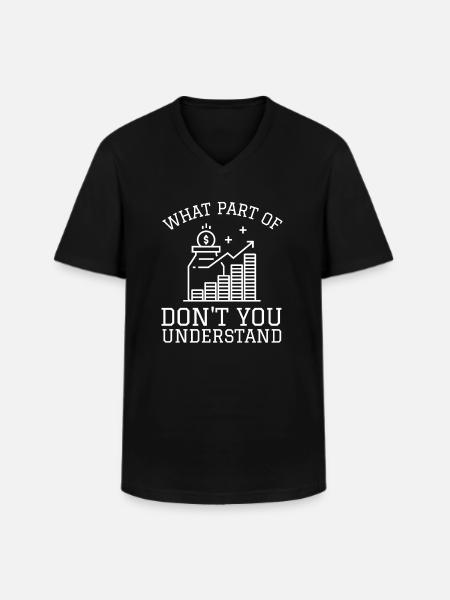 Investment Strategy Buy And Hold - Men's V-Neck T-Shirt - black
