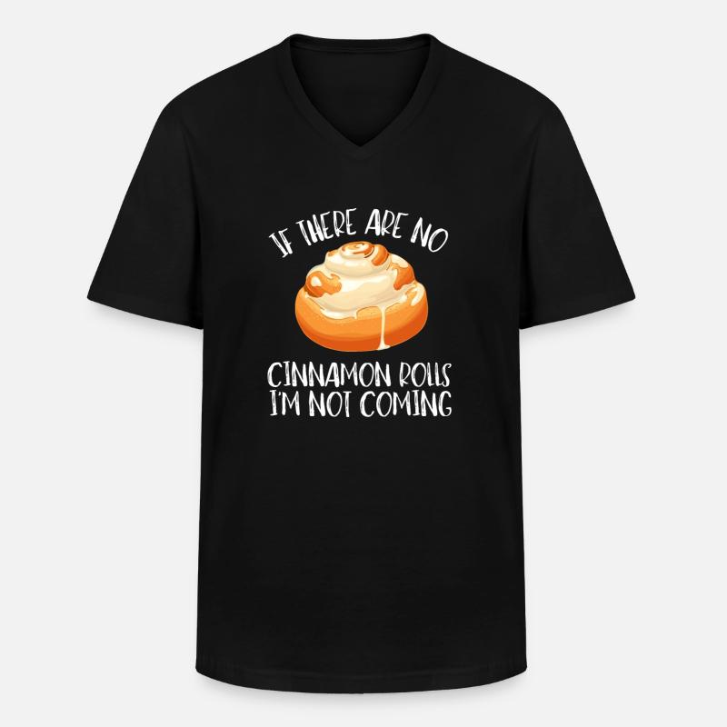 Cinnamon Roll And Cinnamon Buns - Männer-T-Shirt mit V-Ausschnitt - Schwarz