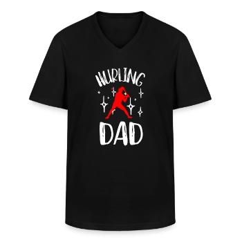 Irish Dublin Hurling - Männer-T-Shirt mit V-Ausschnitt - Schwarz - Vorne - AI Model Male 178 dark (178cm)