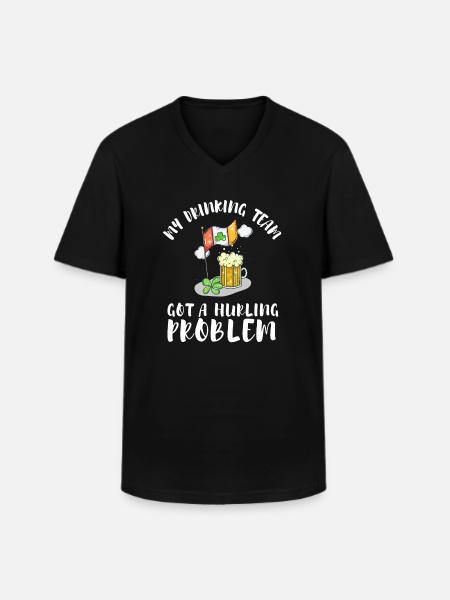 Irish Dublin Hurling - Men's V-Neck T-Shirt - black
