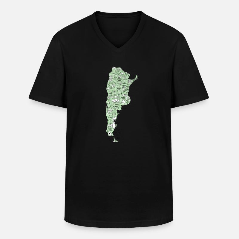 Argentina Regions Buenos Aires - Männer-T-Shirt mit V-Ausschnitt - Schwarz