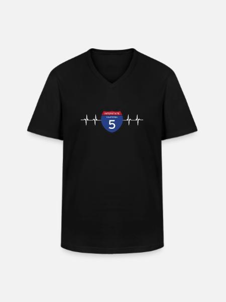 California This Place - Men's V-Neck T-Shirt - black