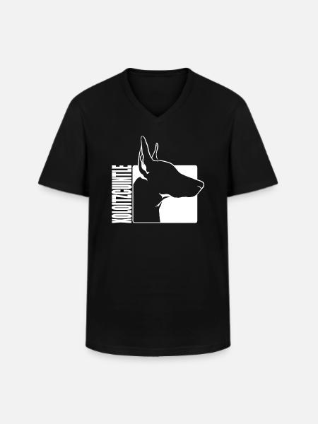 Xoloitzcuintle Profile Dog Dogs Wilsigns - Men's V-Neck T-Shirt - black