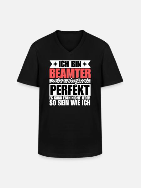 Perfekter Beamter - Männer-T-Shirt mit V-Ausschnitt - Schwarz