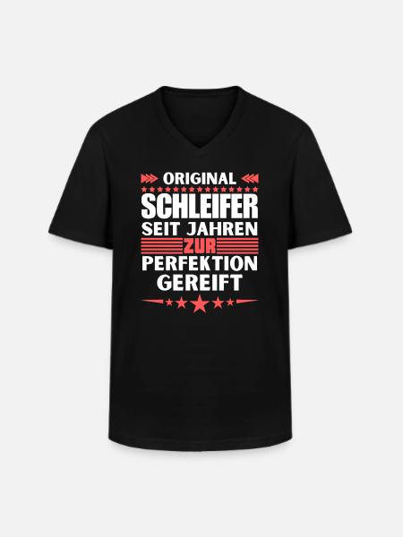 Grinders matured to perfection - Men's V-Neck T-Shirt - black