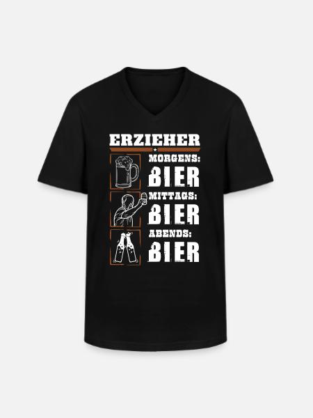 Mon quotidien d’éducatrice - T-shirt col V Homme - noir