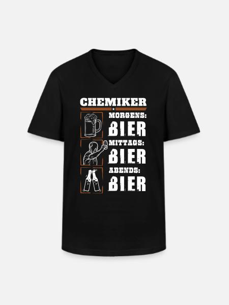 Mon quotidien de chimiste - T-shirt col V Homme - noir