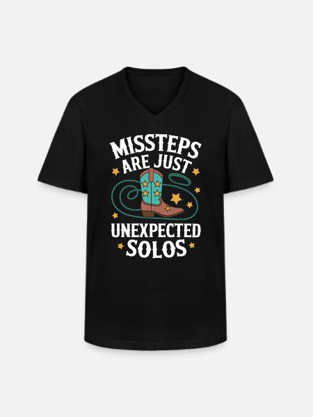 Line Dancing Dancing Dancers - Men's V-Neck T-Shirt - black