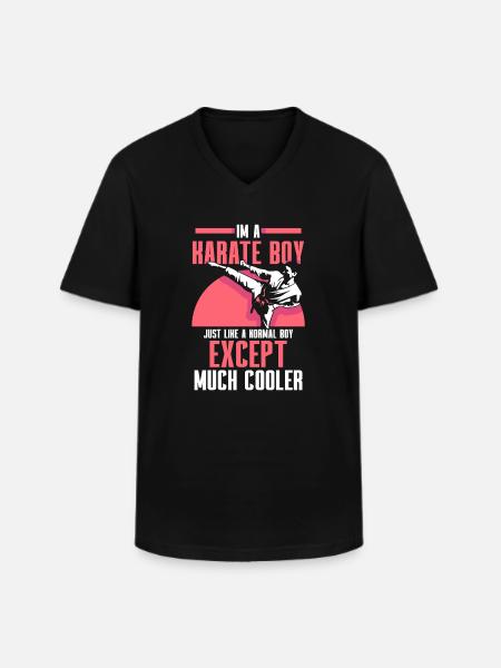 Im a Karate boy - Männer-T-Shirt mit V-Ausschnitt - Schwarz