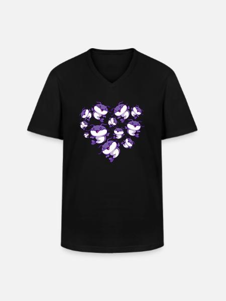 Herz Wels - Männer-T-Shirt mit V-Ausschnitt - Schwarz