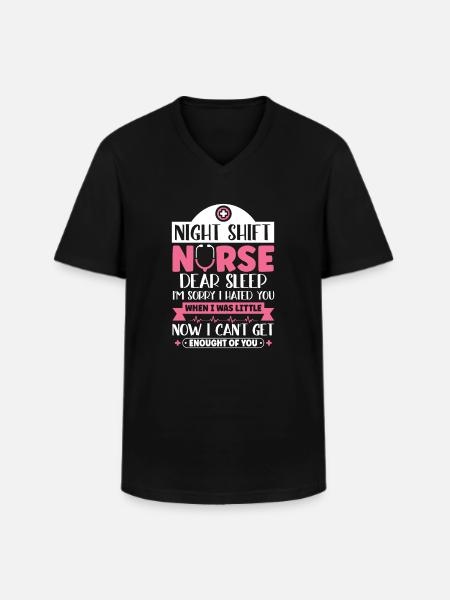 Night Shift Nurse - Männer-T-Shirt mit V-Ausschnitt - Schwarz