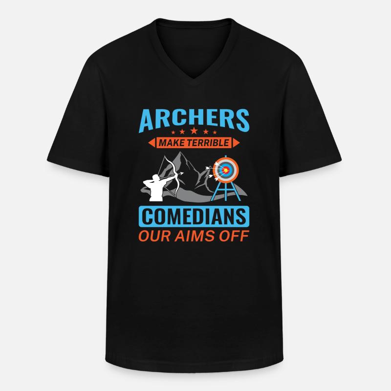 Bogenschießen Bogenschütze - Männer-T-Shirt mit V-Ausschnitt - Schwarz