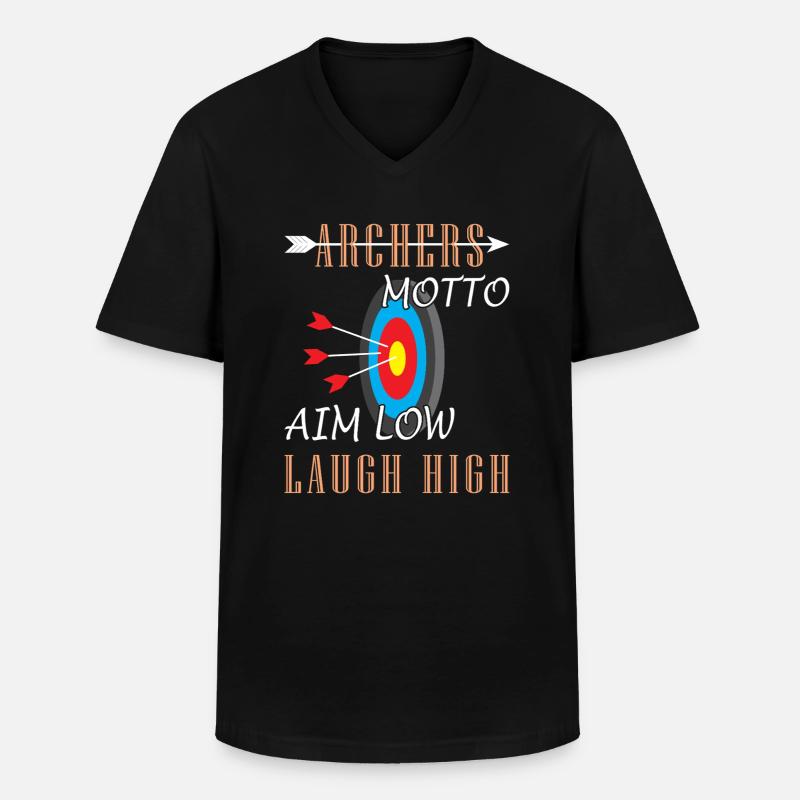 Bogenschießen Bogenschütze - Männer-T-Shirt mit V-Ausschnitt - Schwarz