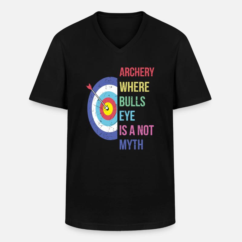 Bogenschießen Bogenschütze - Männer-T-Shirt mit V-Ausschnitt - Schwarz