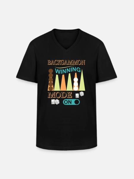 Backgammon Spiel - Männer-T-Shirt mit V-Ausschnitt - Schwarz