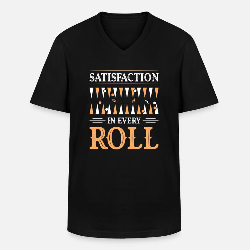 Backgammon Spiel - Männer-T-Shirt mit V-Ausschnitt - Schwarz