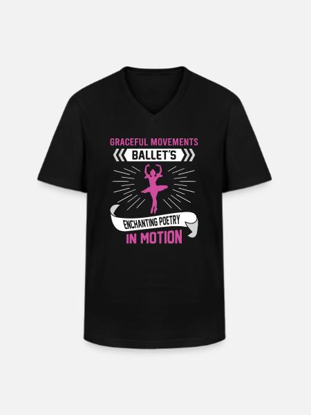Ballerina Ballett mädchen - Männer-T-Shirt mit V-Ausschnitt - Schwarz