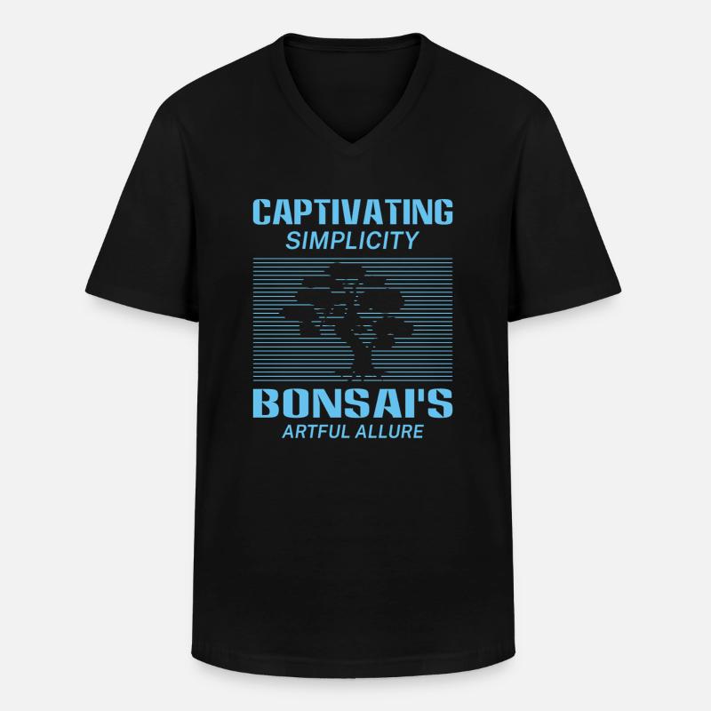 Bonsai Tree - Männer-T-Shirt mit V-Ausschnitt - Schwarz