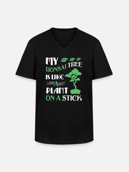 Bonsai Tree - Männer-T-Shirt mit V-Ausschnitt - Schwarz