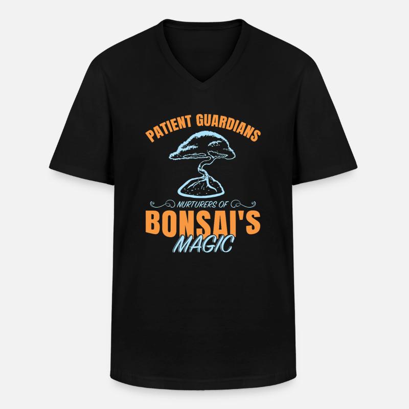 Bonsai Tree - Männer-T-Shirt mit V-Ausschnitt - Schwarz