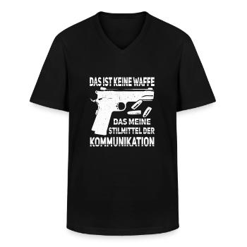 Sportschießen Schießsport Sportschütze - Männer-T-Shirt mit V-Ausschnitt - Schwarz - Vorne - AI Model Male 178 dark (178cm)