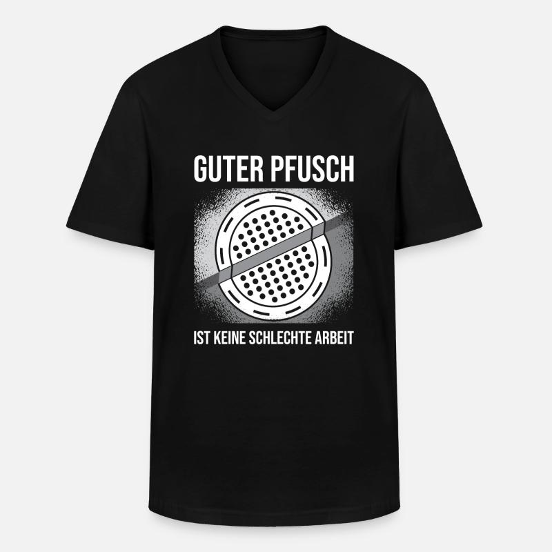 Straßenbauer Straßenbau - Männer-T-Shirt mit V-Ausschnitt - Schwarz