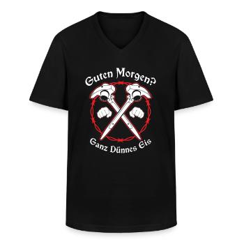 Gerüstbauer Sprüche Gerüstbau - Männer-T-Shirt mit V-Ausschnitt - Schwarz - Vorne - AI Model Male 178 dark (178cm)