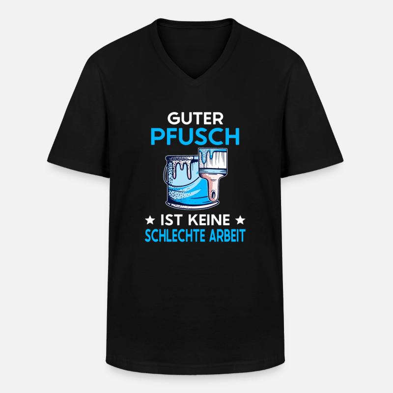 Lustige Maler Geselle Geschenkidee - Männer-T-Shirt mit V-Ausschnitt - Schwarz