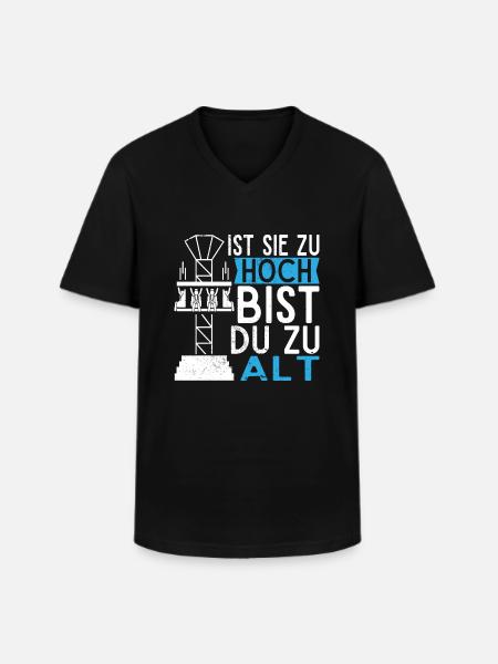 Achterbahn Freizeitpark Rollercoaster - Männer-T-Shirt mit V-Ausschnitt - Schwarz