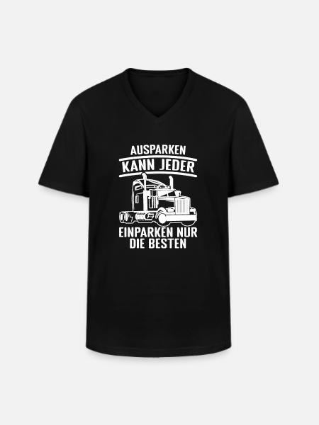 LKW Fahrer Brummi Spedition - Männer-T-Shirt mit V-Ausschnitt - Schwarz