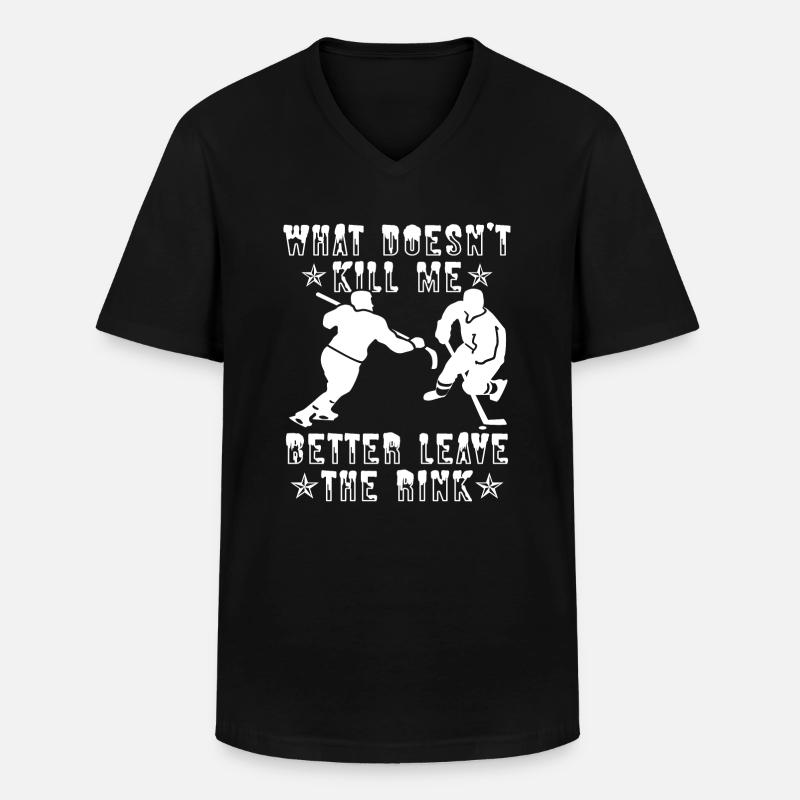 ice hockey player - Männer-T-Shirt mit V-Ausschnitt - Schwarz